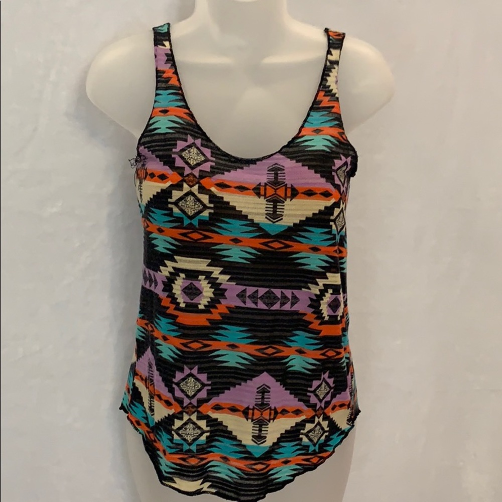 Aztec print tank top